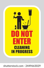 Do not enter, Cleaning time poster and dangler
