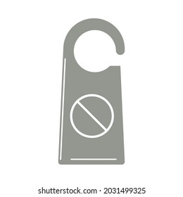 Do Not Enter Door Tag Icon Isolated