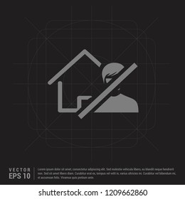 Do not enter icon - Black Creative Background - Free vector icon
