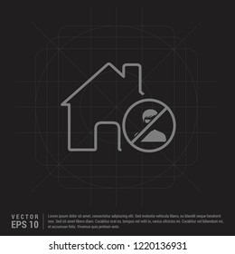 Do not enter icon - Black Creative Background - Free vector icon