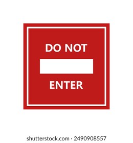 Do not enter icon illustrated on background