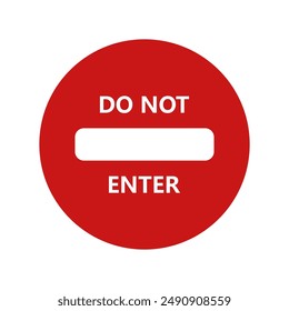 Do not enter icon illustrated on background