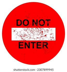 Do Not Enter, icon and logo vector