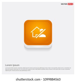 Do not enter icon Orange Abstract Web Button