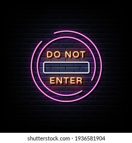 No introducir vector de signo de neón