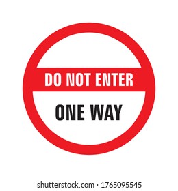 Do not enter, One ways, Covid-19 poster. Signs for Office, shops, stores, hairdressers, bars, restaurants.
