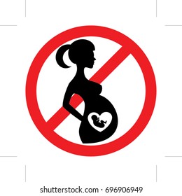 Do not enter for pregnant woman in vector illustration.