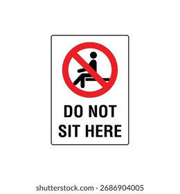 Não insira uma ilustração vetorial de símbolo proibitivo para acesso restrito, isolado em um plano de fundo branco