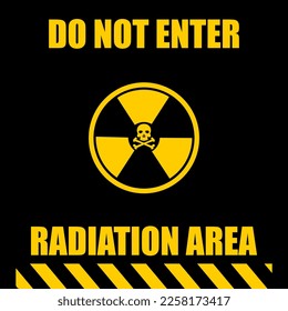 Do Not Enter, Radiation Area, sign vector