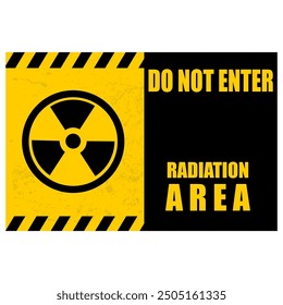 Do Not Enter, Radiation Area, sign vector