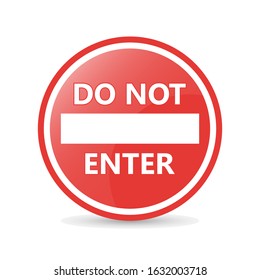 Do not enter red circle sign Illustration Vector