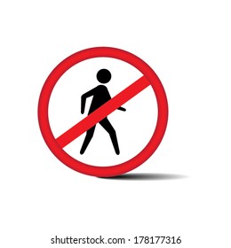 Do not enter sign - For Authorized Personnel Only - vector