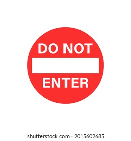 Do not enter sign. Clipart image.