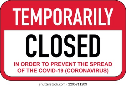 do not enter sign covid restriction temporarily closed