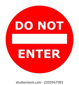 Do not enter sign design vector