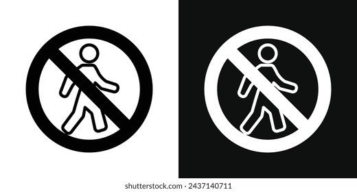 No Introduzca El Conjunto De Iconos De Signo. Ilustración vectorial