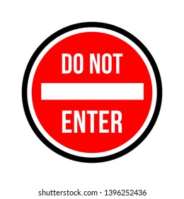 Do not enter sign. No parking sign.
 Stop do not enter vector icon. Restriction icon