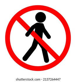 Do not enter sign, no trespassing, prohibit people from passing, authorized personnel only vector sign 