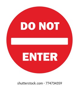 Do Not Enter Sign Prohibition Concept Stock Vector (Royalty Free ...