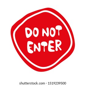 do not enter sign. vector icon.