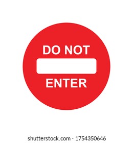 do not enter sign vector