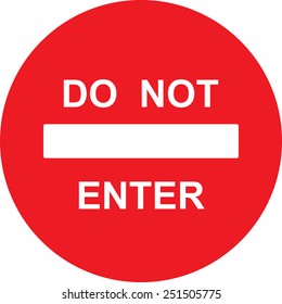 Do not enter sign, vector illustration