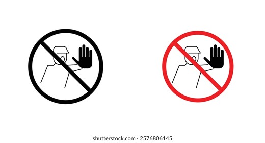 Do not enter sign vector pack for web designs