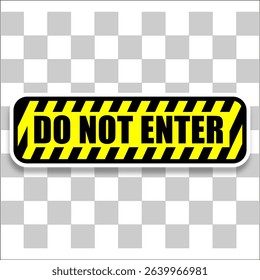 do not enter sign vector sticker