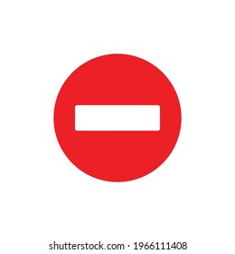 Do not enter sign. Warning red circle icon isolated on white background. No traffic street symbol. Red no entry sign isolated in white background. Запрещающий знак. 