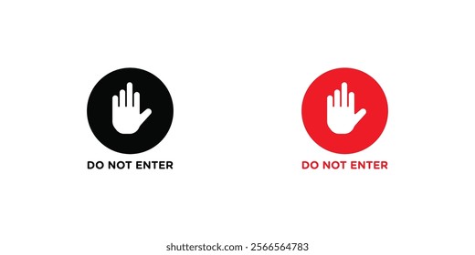 Do not enter signs in black and color style