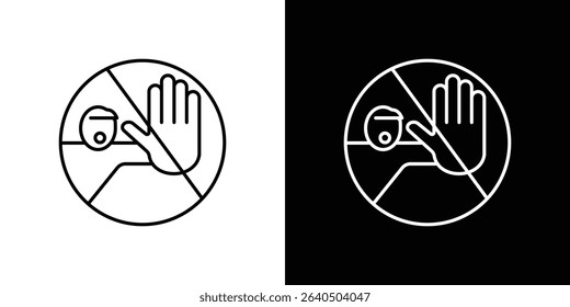 Do not enter signs symbol concept for graphic design, Website, UI. EPS