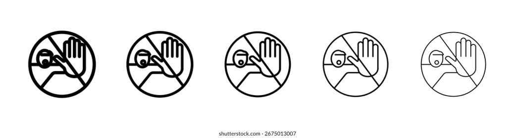 Ne pas entrer de signes Image vectorielle Illustration