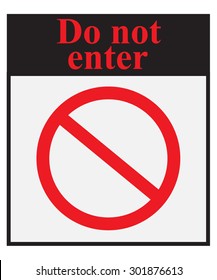 Do not enter sign.Vector illustration.