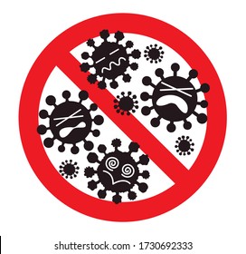 Geben Sie nicht ein. Stoppt das Coronavirus. 