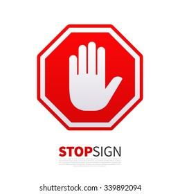 Hand Stop Vector Art & Graphics