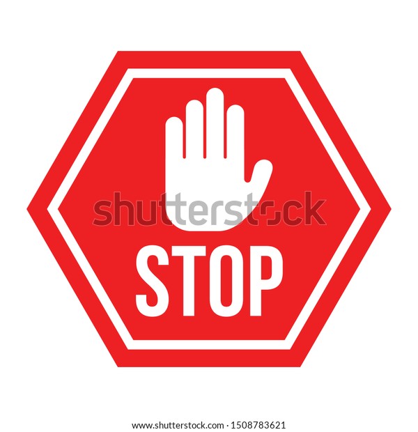 Do Not Enter Stop Red Sign Stock Vector (Royalty Free) 1508783621