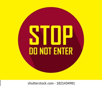 Do not enter stop traffic sign vector image