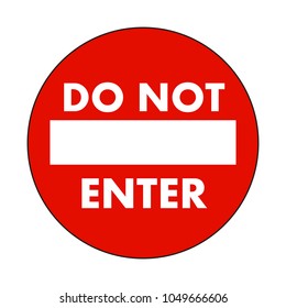 do not enter street sign