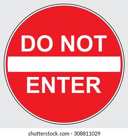 Do Not Enter Street Sign