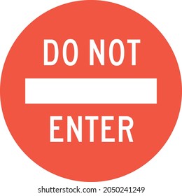 Do Not Enter Symbol Red Icon Stock Vector (Royalty Free) 2050241249 ...