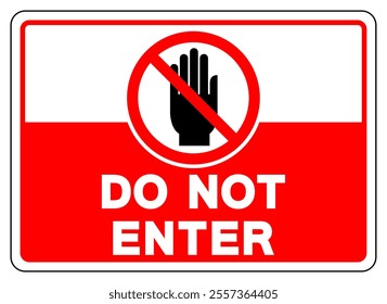 Do Not Enter Symbol Sign, Vector Illustration, Isolate On White Background Label.EPS10