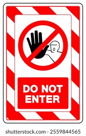 Do Not Enter Symbol Sign, Vector Illustration, Isolate On White Background Label.EPS10