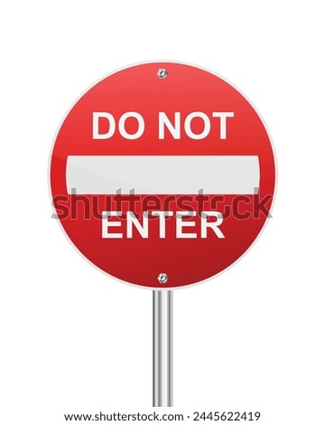 Do not enter traffic sign on white background