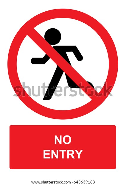 Do Not Enter Traffic Signwarning Red Stock Vector (Royalty Free) 643639183