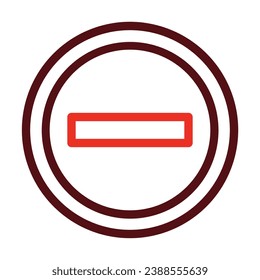 Do Not Enter Vector Thick Line Two Color Icons For Personal And Commercial Use.
