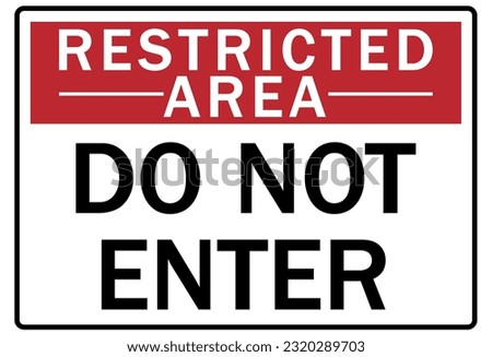 Do not enter warning sign and labels Foto stock © 