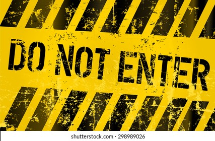 do not enter warning sign,fictional artwork,vector illustration