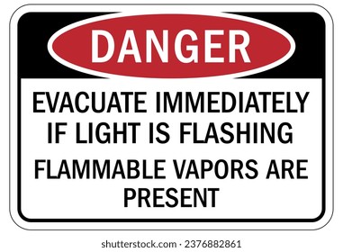 Do not enter when light is flashing sign