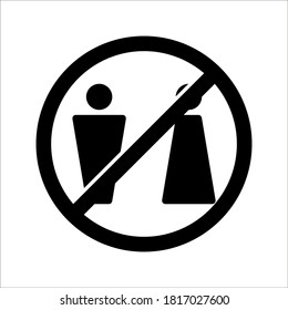 do not entry icon color editable on white background