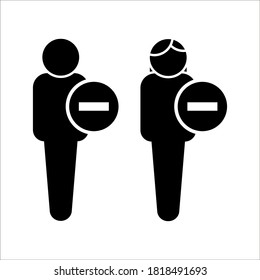 do not entry icon color editable on white background